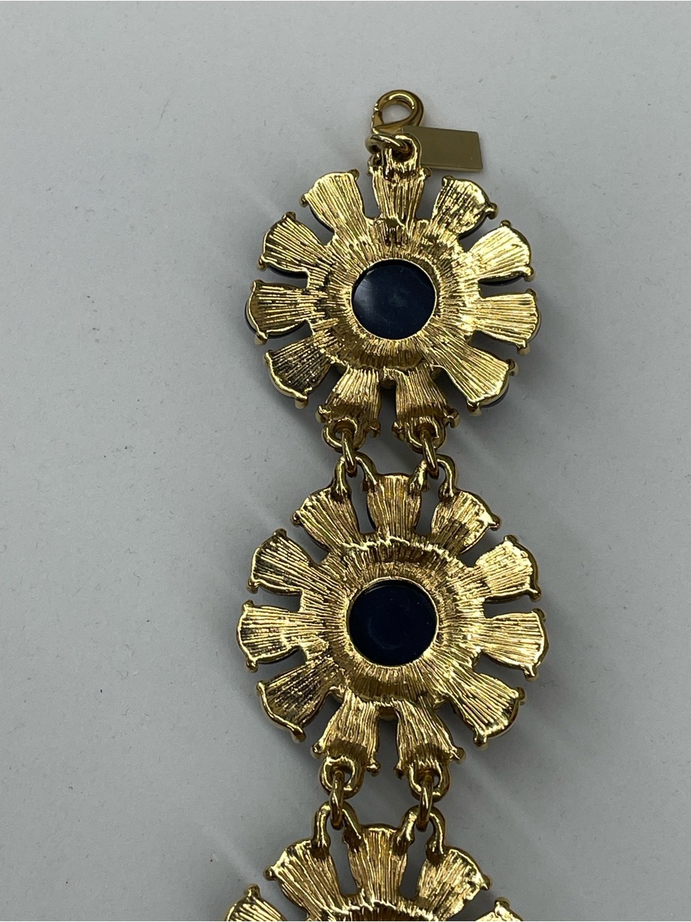 kate spade Gold and Navy Floral Link Bracelet - Picture 3 of 7